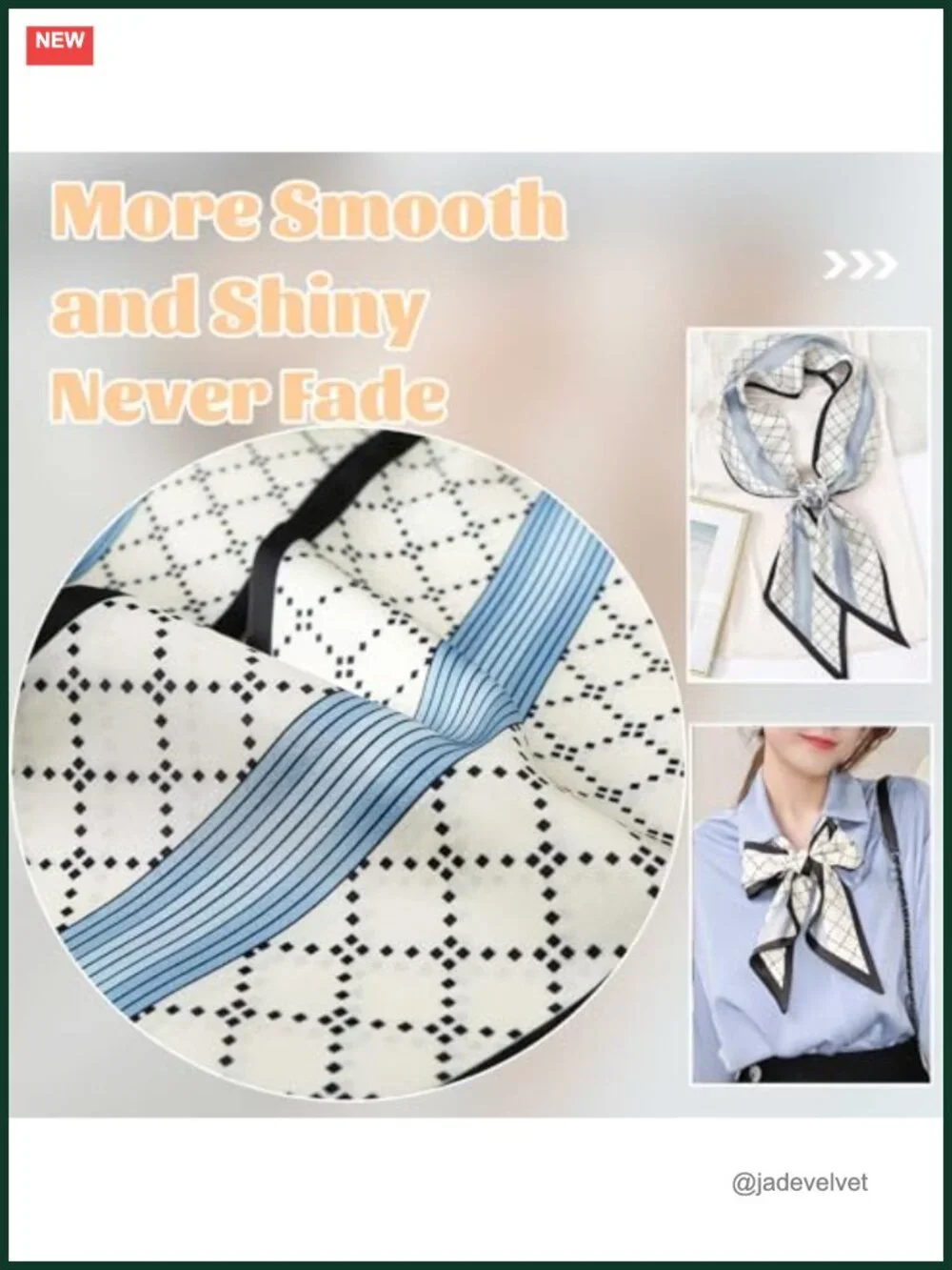 Silk Like Square Head Scarf Women's Fashion Satin Neck Scarf Hair Bandana Wrap